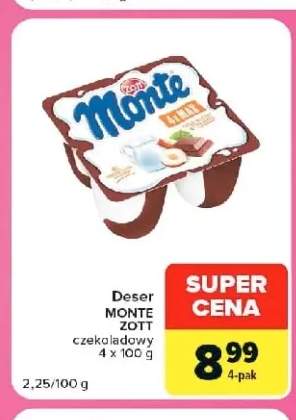 Deser Monte Zott czekoladowy 4-pak