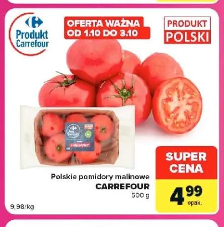 Pomidory malinowe polskie Carrefour