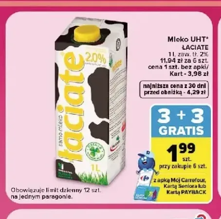 Mleko UHT Łaciate 2%