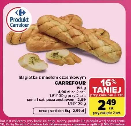 Bagietka z masłem czosnkowym Carrefour