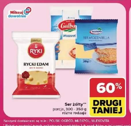 Ser Rycki Edam w kostce Ryki +2 warianty