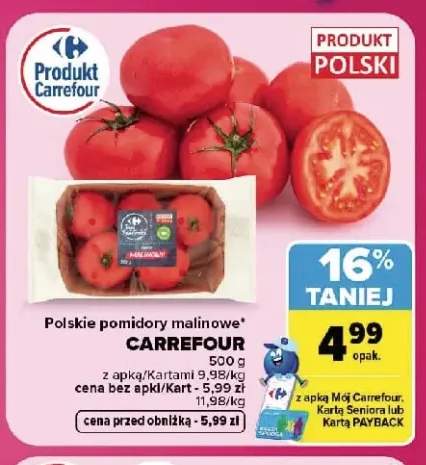 Polskie pomidory malinowe Carrefour