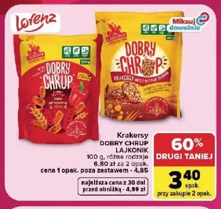 Krakersy Dobry Chrup papryka Lajkonik +1 wariant