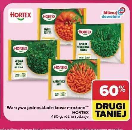 Warzywa jednoskładnikowe mrożone Hortex marchewka mini +3 warianty