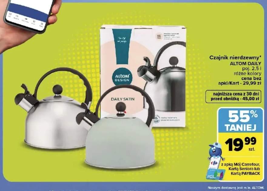 Czajnik nierdzewny Altom Daily 2,5 l