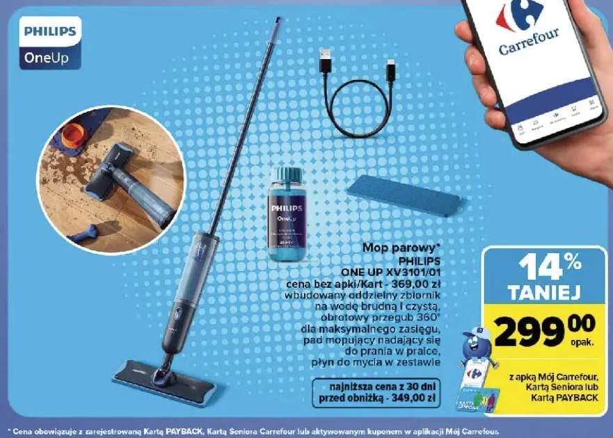 Mop parowy Philips OneUp XV3101/01