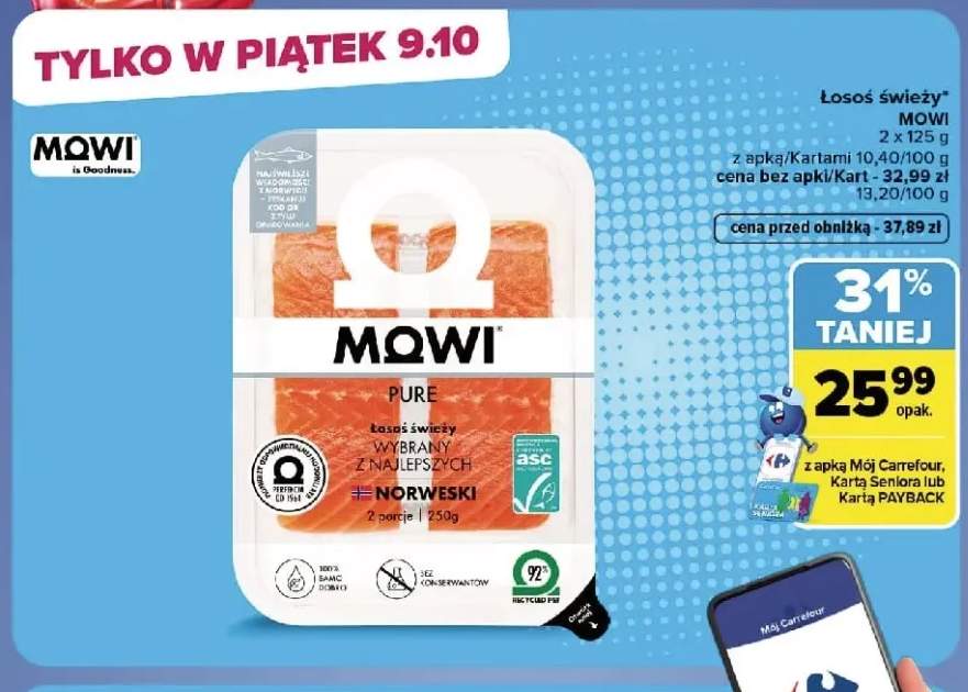 Łosoś świeży Mowi