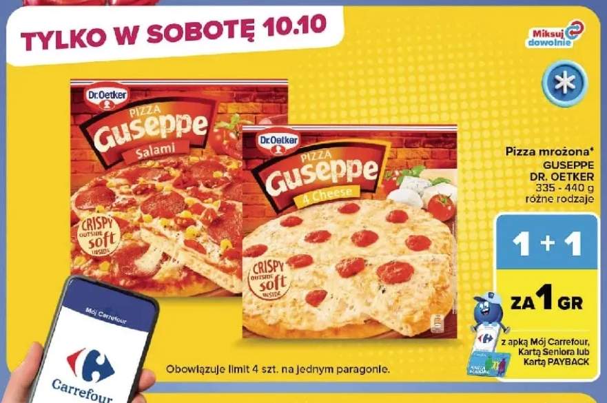 Pizza mrożona Guseppe 4 Cheese Dr. Oetker +1 wariant