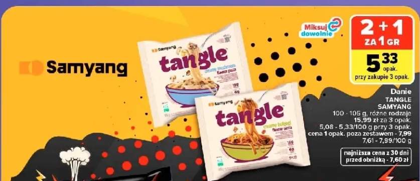 Danie Tangle creamy bulgogi flavour pasta Samyang +1 wariant