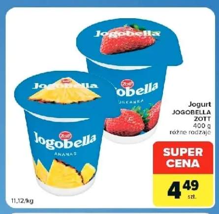 Jogurt Jogobella Zott ananas +1 wariant