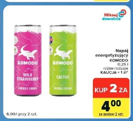 Napój energetyzujący Komodo Wild Strawberry +1 wariant