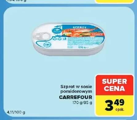 Szprot w sosie pomidorowym Carrefour