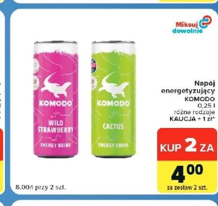 Napój energetyzujący Komodo Cactus +1 wariant