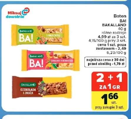 Baton BA! 5 orzechów Bakalland +2 warianty