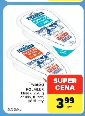 Twaróg klinek tłusty Polmlek +2 warianty