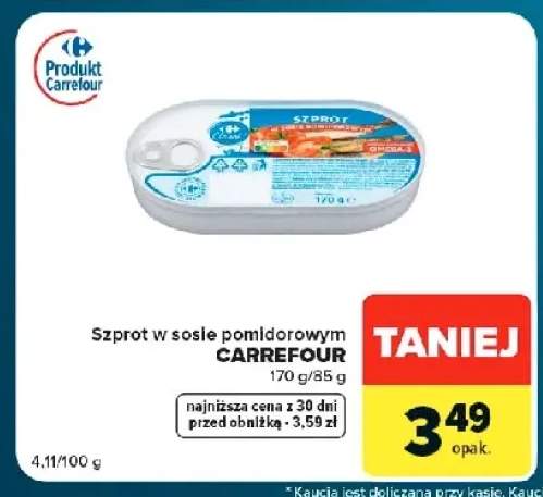 Szprot w sosie pomidorowym Carrefour