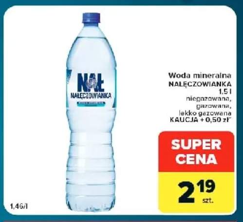 Woda mineralna gazowana Nałęczowianka lekko +2 warianty