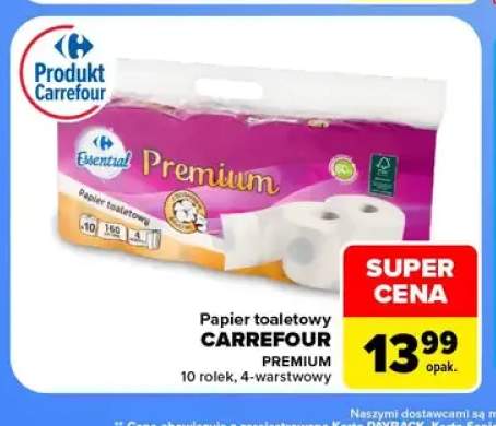 Papier toaletowy Carrefour Premium 4-warstwowy