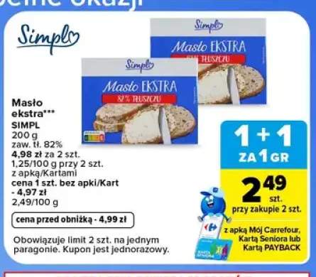 Masło ekstra Simpl