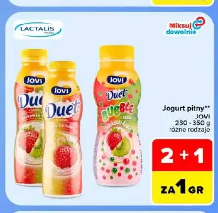 Jogurt pitny Jovi Duet Bubble truskawka-kiwi +2 warianty