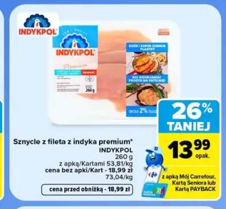 Sznycle z fileta z indyka premium Indykpol