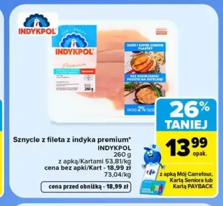 Sznycle z fileta z indyka premium Indykpol