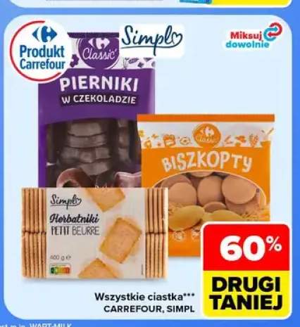 Biszkopty Carrefour Classic +3 warianty