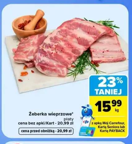Żeberka wieprzowe płaty
