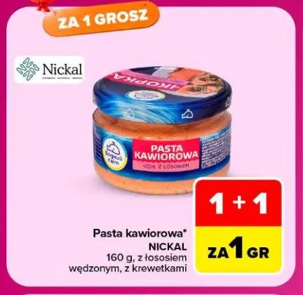 Pasta kawiorowa z łososiem wędzonym Nickal +1 wariant
