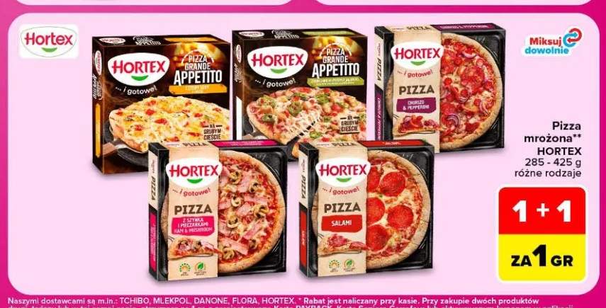 Pizza Grande Appetito cztery sery Hortex +4 warianty