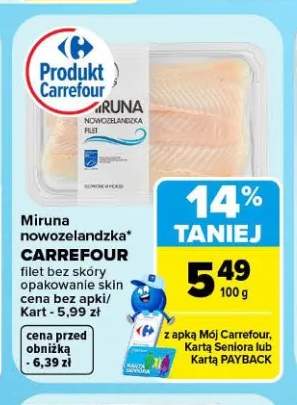 Miruna nowozelandzka filet bez skóry Carrefour