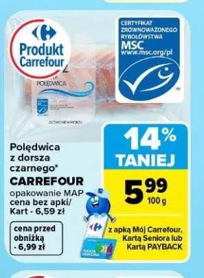 Polędwica z dorsza czarnego Carrefour