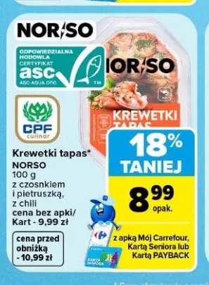 Krewetki tapas z czosnkiem i pietruszką Norso +1 wariant
