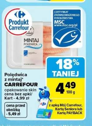 Polędwica z mintaja Carrefour