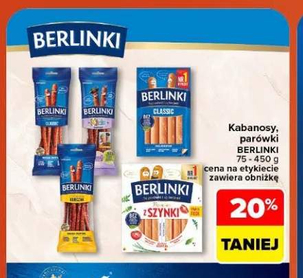 Kabanosy, parówki Berlinki