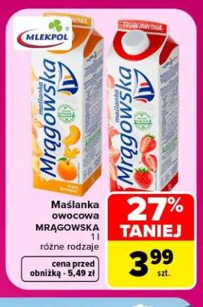 Maślanka owocowa Mrągowska brzoskwiniowa +1 wariant