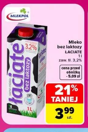 Mleko bez laktozy Łaciate 3,2%