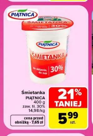 Śmietanka Piątnica 30%