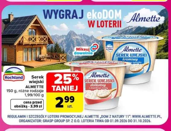 Serek wiejski Almette kremowy +1 wariant