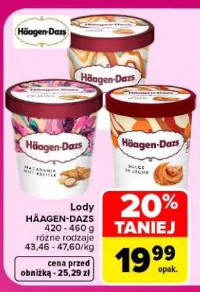 Lody Häagen-Dazs Dulce de Leche +1 wariant