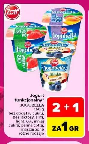 Jogurt funkcjonalny Jogobella bez dodatku cukru +7 wariantów