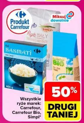 Ryże marek: Carrefour, Carrefour Bio, Simpl +3 warianty