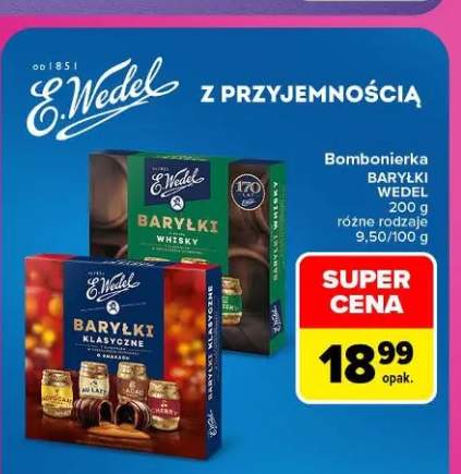 Bombonierka Baryłki whisky E.Wedel +1 wariant