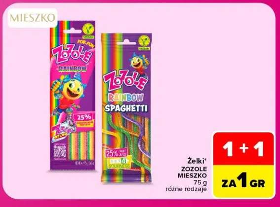Żelki Zozole Rainbow +1 wariant