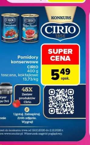 Pomidory konserwowe Cirio toscana +1 wariant
