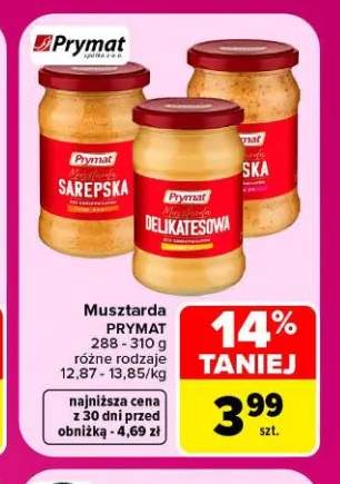 Musztarda Prymat sarepska +2 warianty