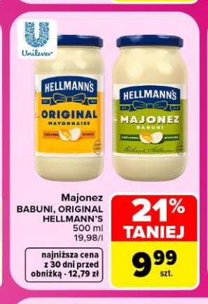 Majonez Babuni Hellmann's +1 wariant