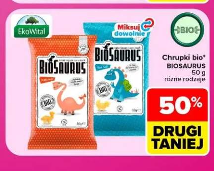 Chrupki bio Biosaurus ketchup +1 wariant
