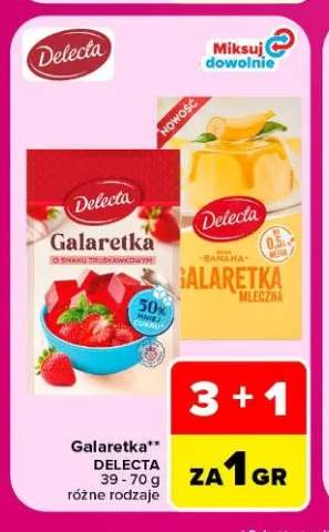Galaretka o smaku truskawkowym Delecta +1 wariant
