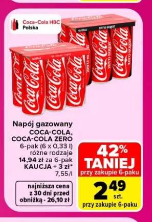 Napój gazowany Coca-Cola 6-pak +1 wariant